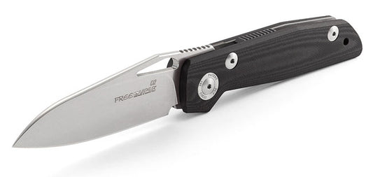 Free Folder, Black G-10, Stone Washed