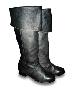 Black Shiny Knee Boots