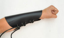Load image into Gallery viewer, Leather Bracers - Black
