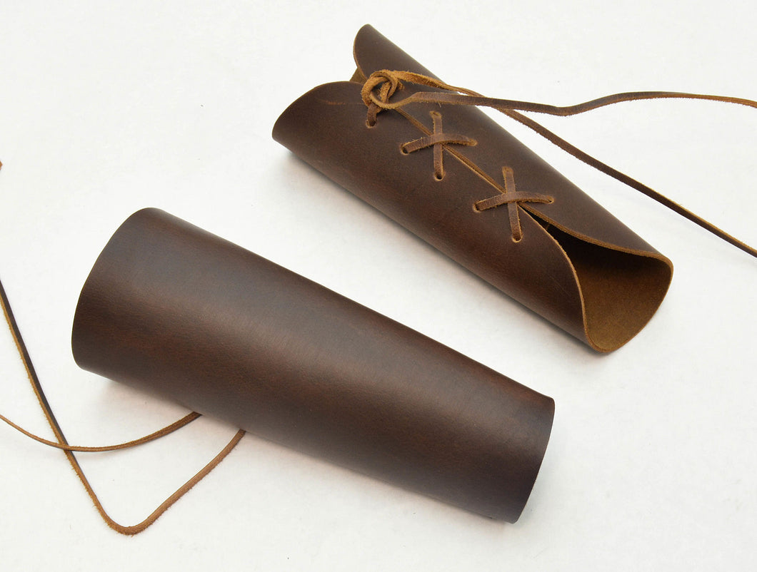 Leather Bracers - Brown