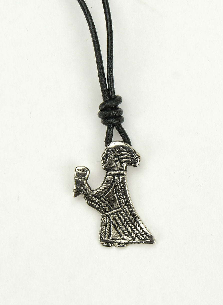 Valkyrie Viking Pendant and Leather Cord