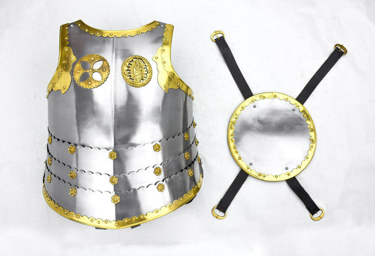 Polish Winged Hussar Cuirass with Back Rondel Plate - 16 Gauge Steel