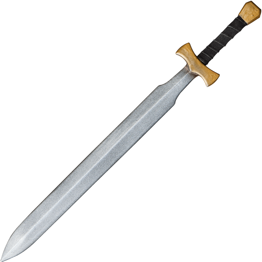 Black, Silver, and Gold Foam Knights Fighter LARP Sword