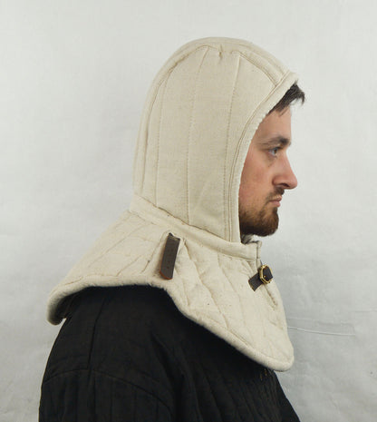Padded Arming Hood with strap and buckle