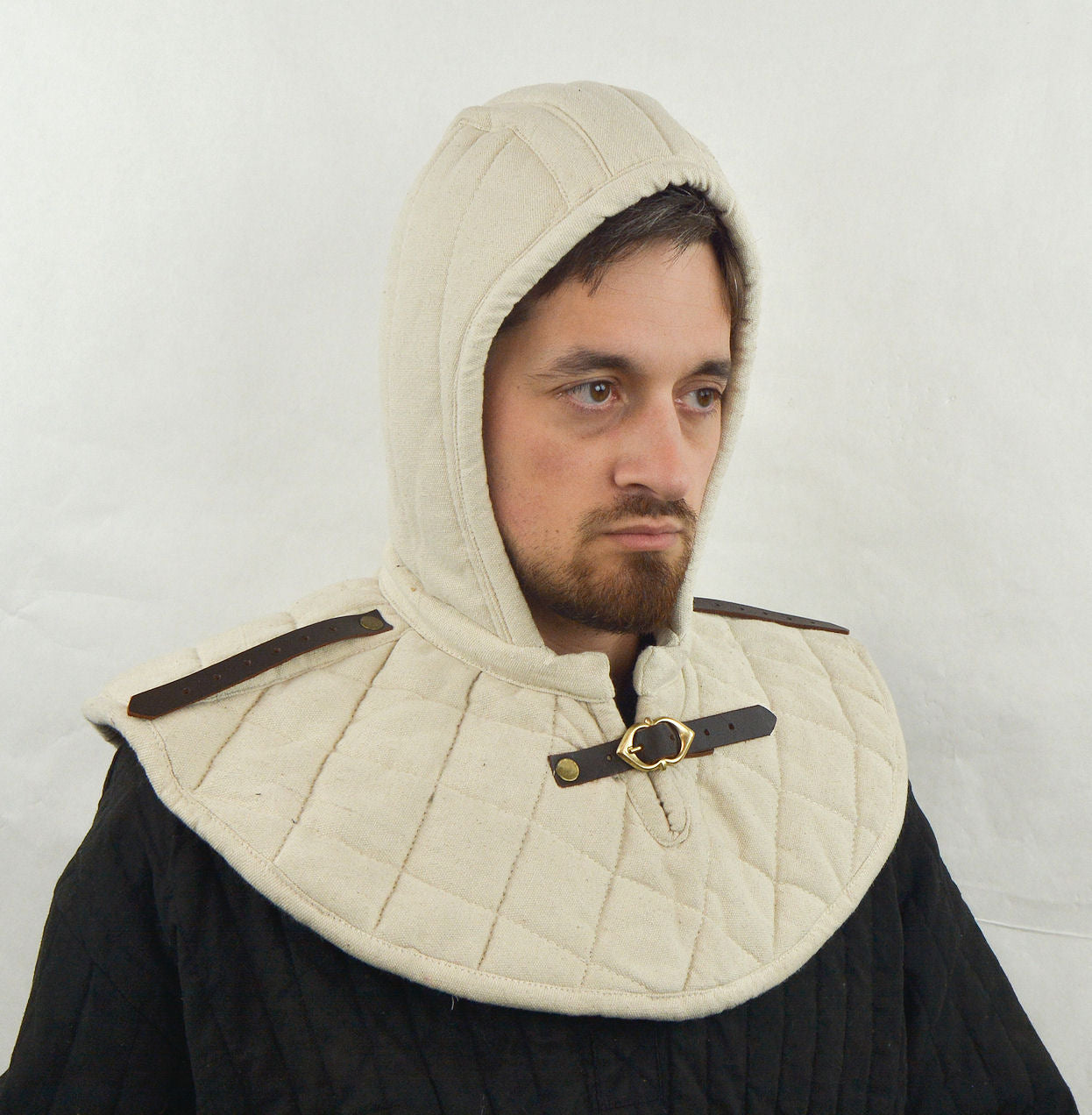 Padded Arming Hood with strap and buckle