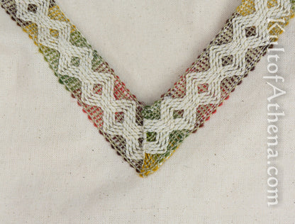close up of the collar detail