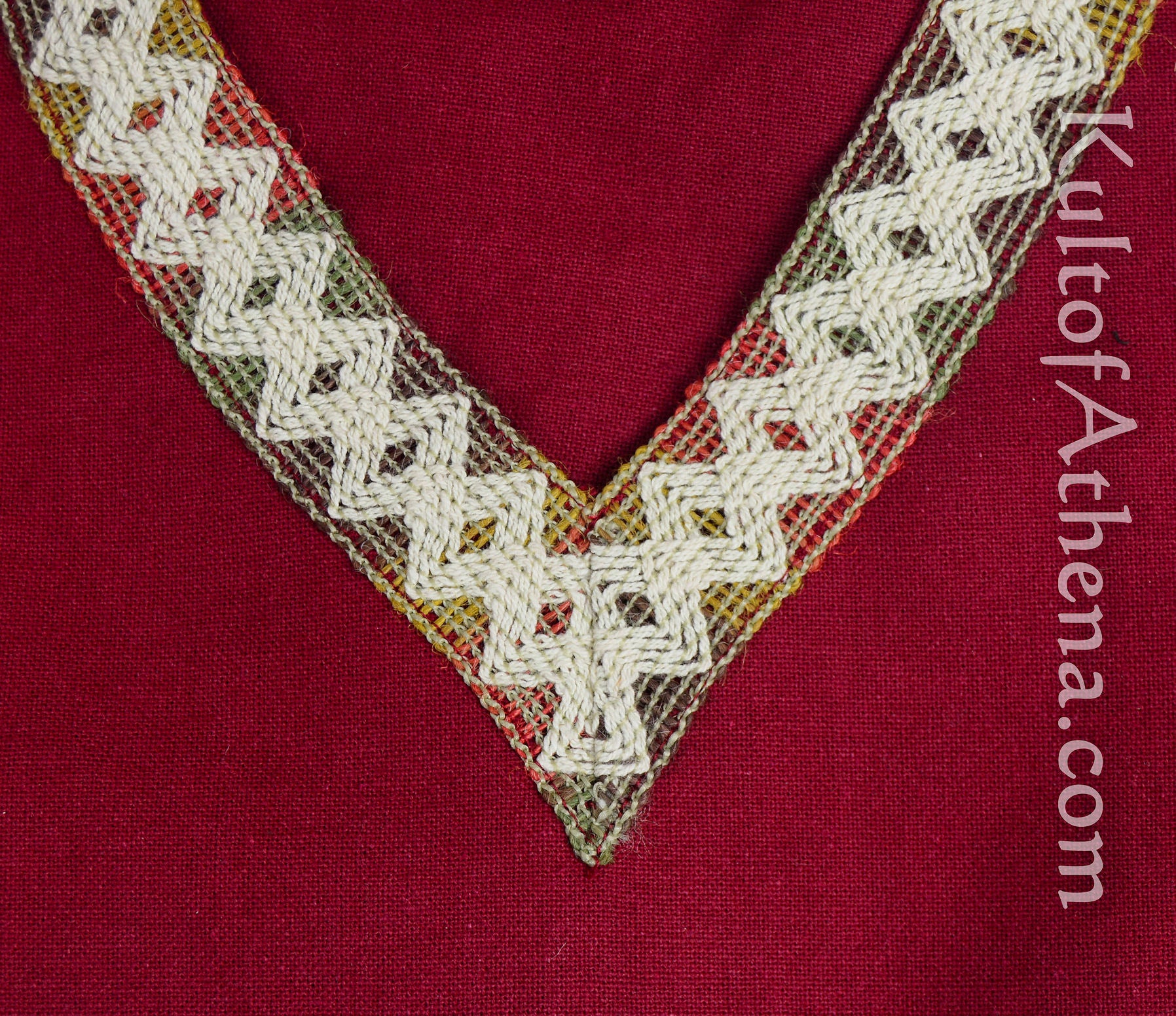 close up of the detail on the tunic collar