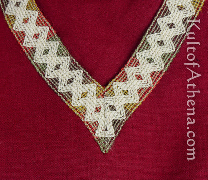 close up of the detail on the tunic collar