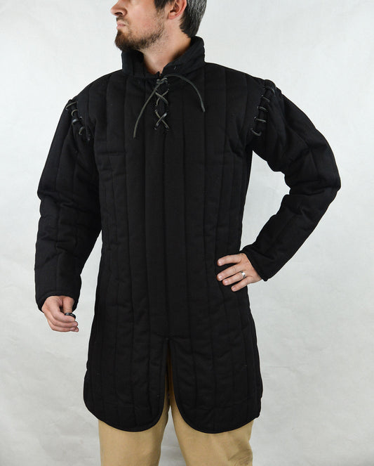 Light Gambeson with Removable Laced Arms - Black