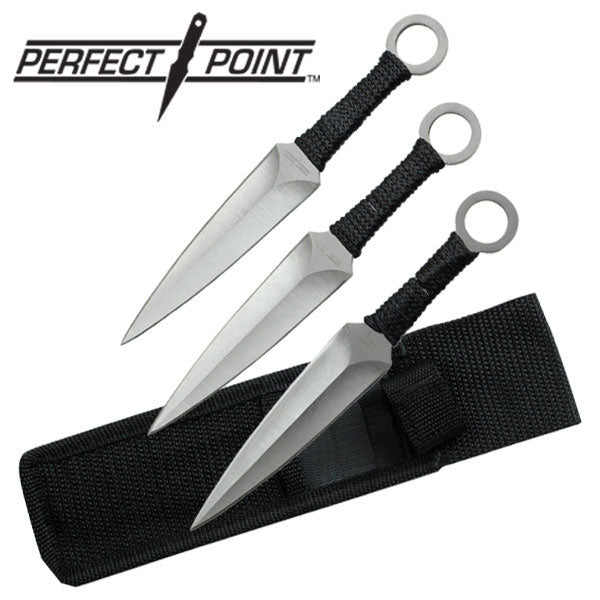 6.5" Inch 3 Pcs Throwing Knife Set Stainless Steel Blade with Nylon Pouch