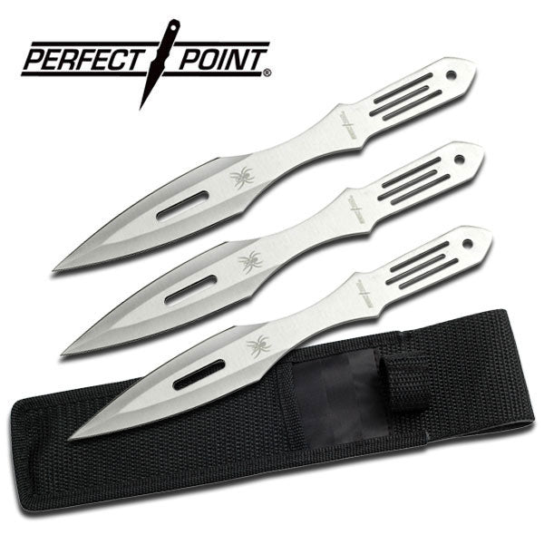 3-Piece Spider Etched Throwing Knife Set