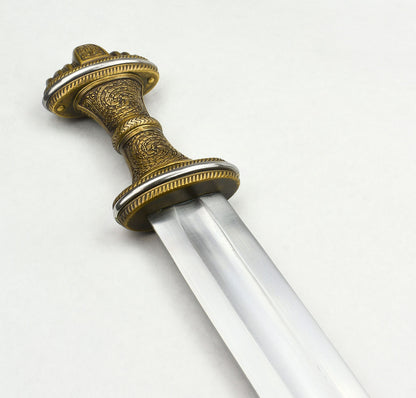 The Fetter Lane Sword - 8th Century Saxon Sword - Antiqued Brass Hilt
