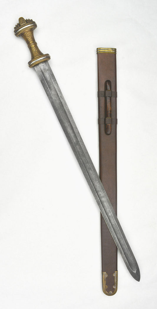 The Fetter Lane Sword - 8th Century Saxon Sword - Bronze Hilt with Damascus Blade