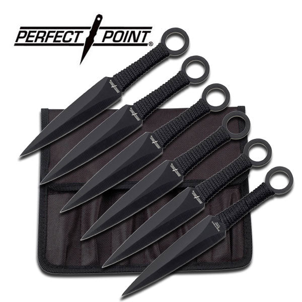 6-Piece Cord Wrap Handle Throwing Knife Set
