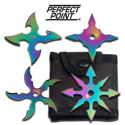 Rainbow Throwing Star Set (2.5")