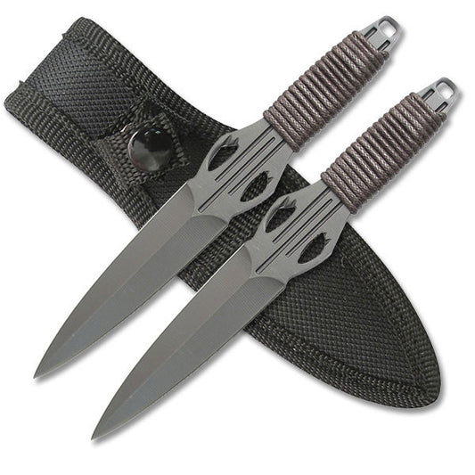 6 Inch 2 Pcs Throwing Knife Set Includes Nylon Sheath