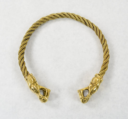 Brass Celtic Dragon Torc