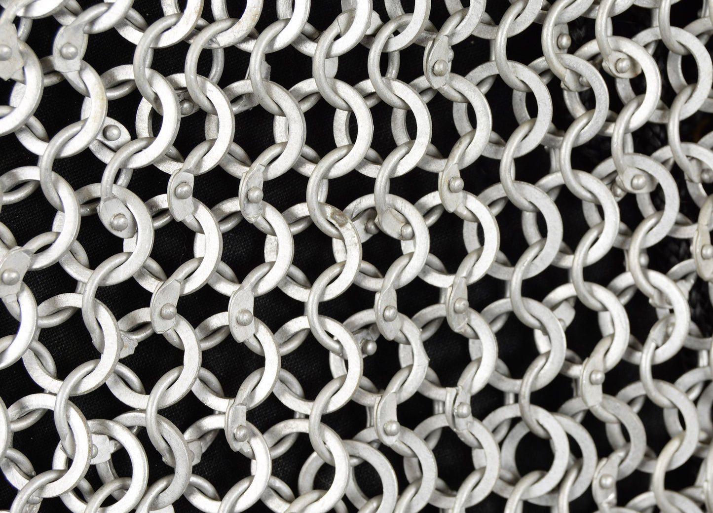 DANA Aluminum Chainmail Coif - Dome Riveted Round Rings and Alternating Flat Rings