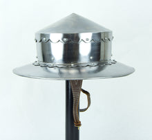 Load image into Gallery viewer, 14th Century Kettle Helm - 16 Gauge Steel
