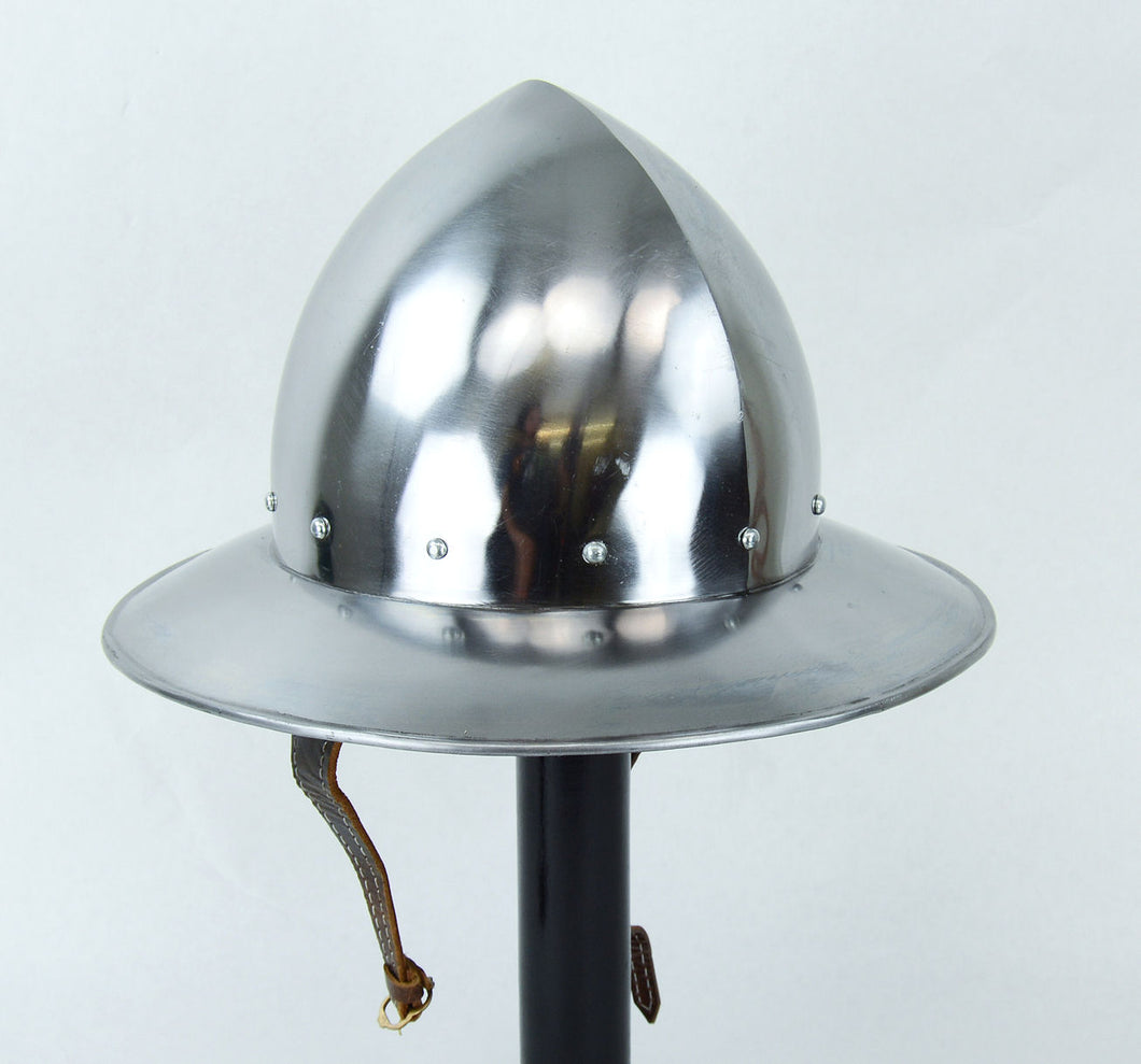 14th Century Kettle Helm - 16 Gauge Steel