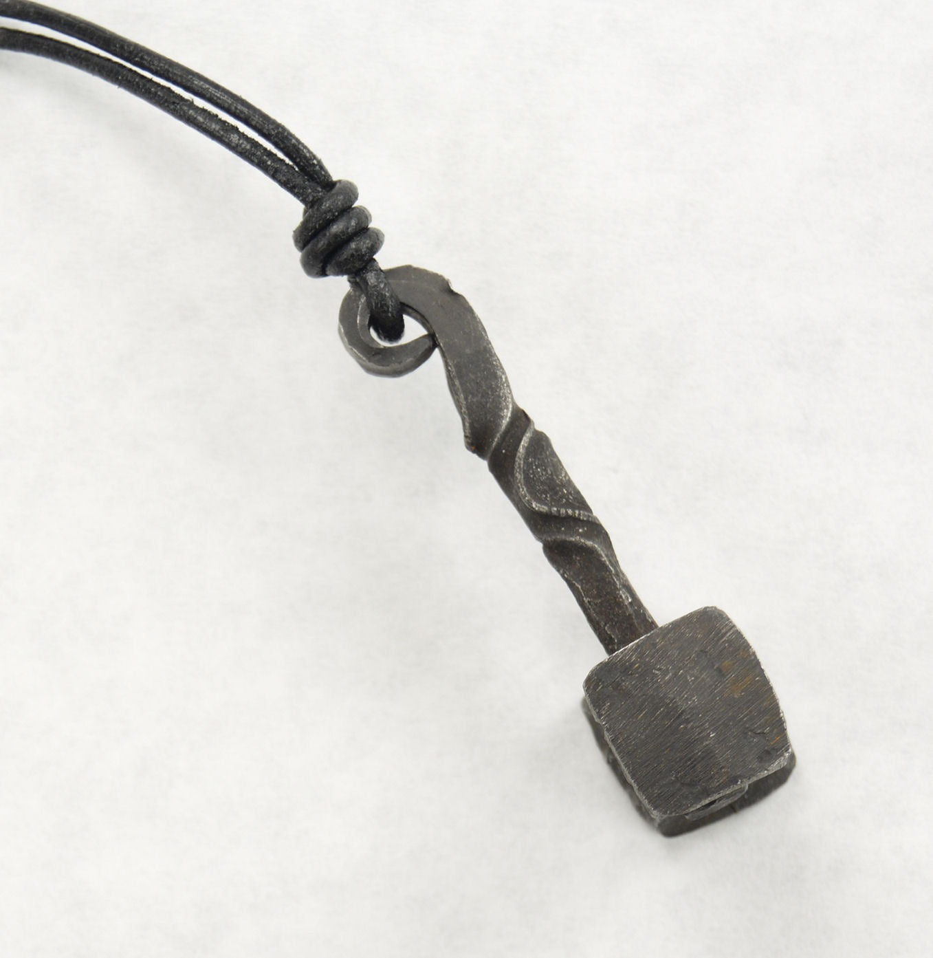 Hand Forged Iron Thor's Hammer Pendant