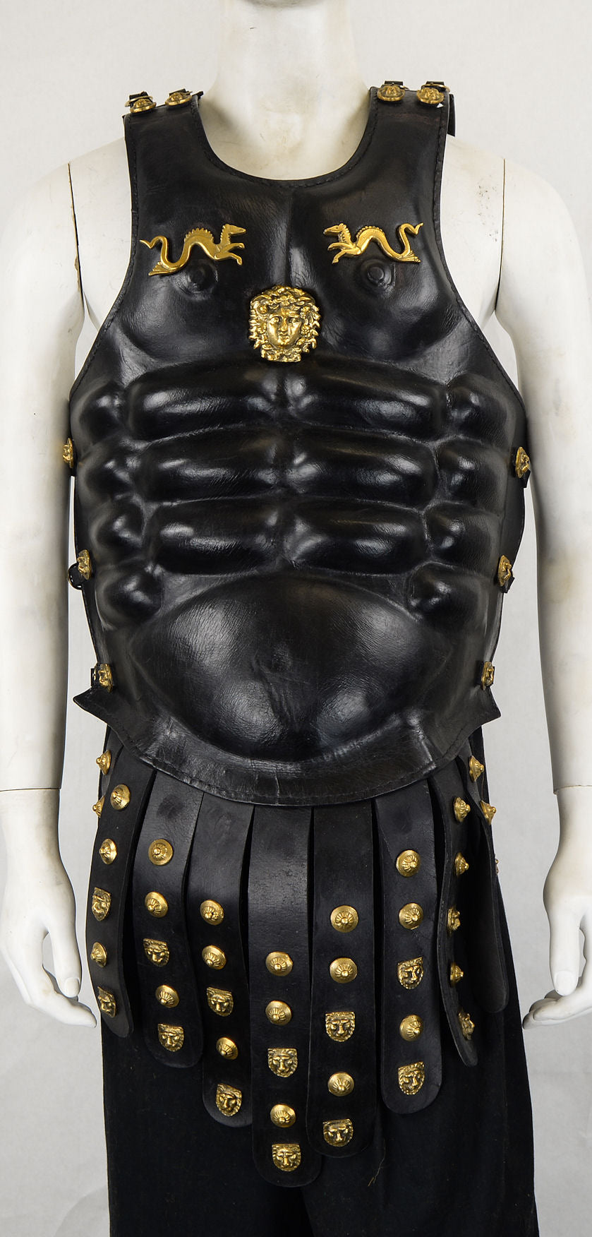 Leather Muscle Armor with Studded Tassets