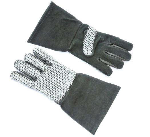 Leather Gloves with Chainmail
