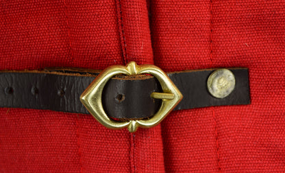 Side-Buckled Gambeson - Red and Natural Duo Tone