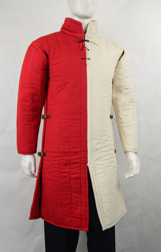 Side-Buckled Gambeson - Red and Natural Duo Tone