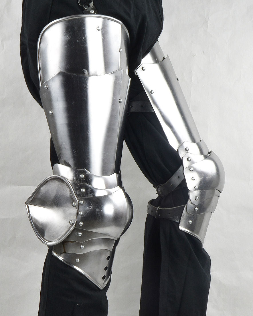 14th - 15th Century Gothic Leg Armor - Side view