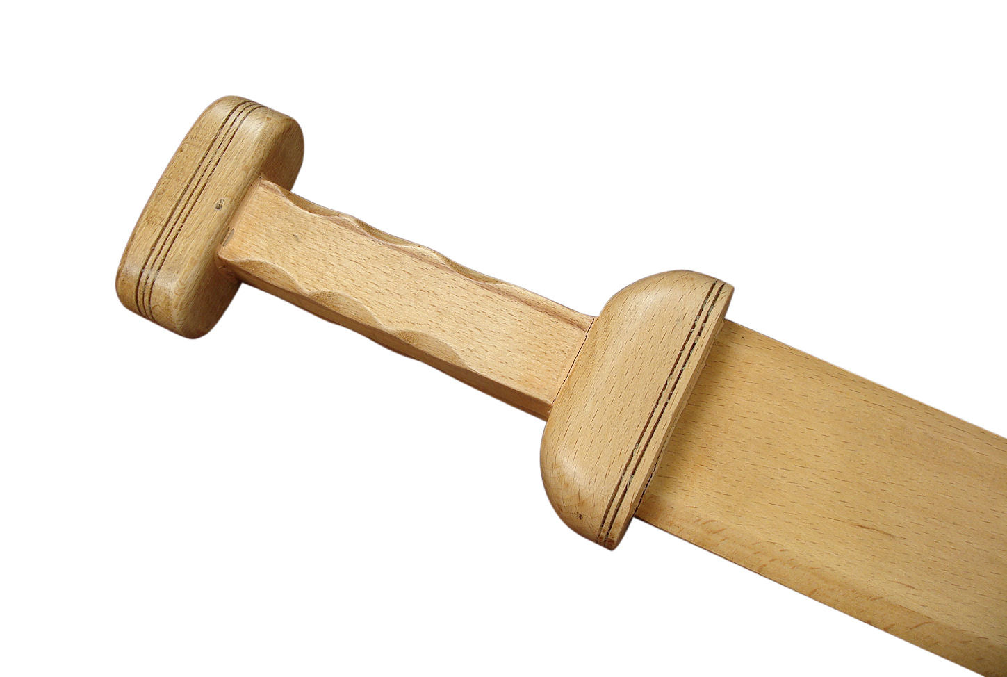 Wooden Roman Gladius closeup of the handle