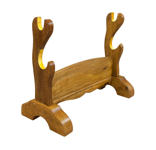 Two Tier Beech Wood Sword Stand