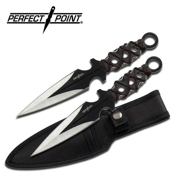2 Piece Two Tone Throwing Knife Set