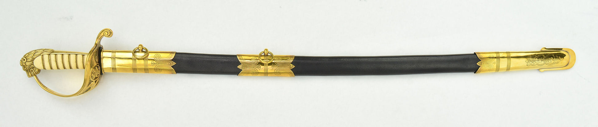 British Royal Navy Dress Saber with Pipe-Back Blade