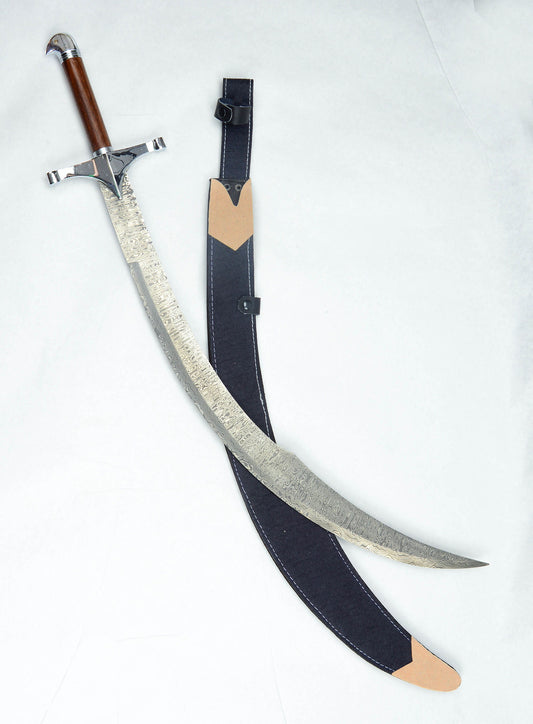 Baladay Scimitar - Damascus with Steel Hilt