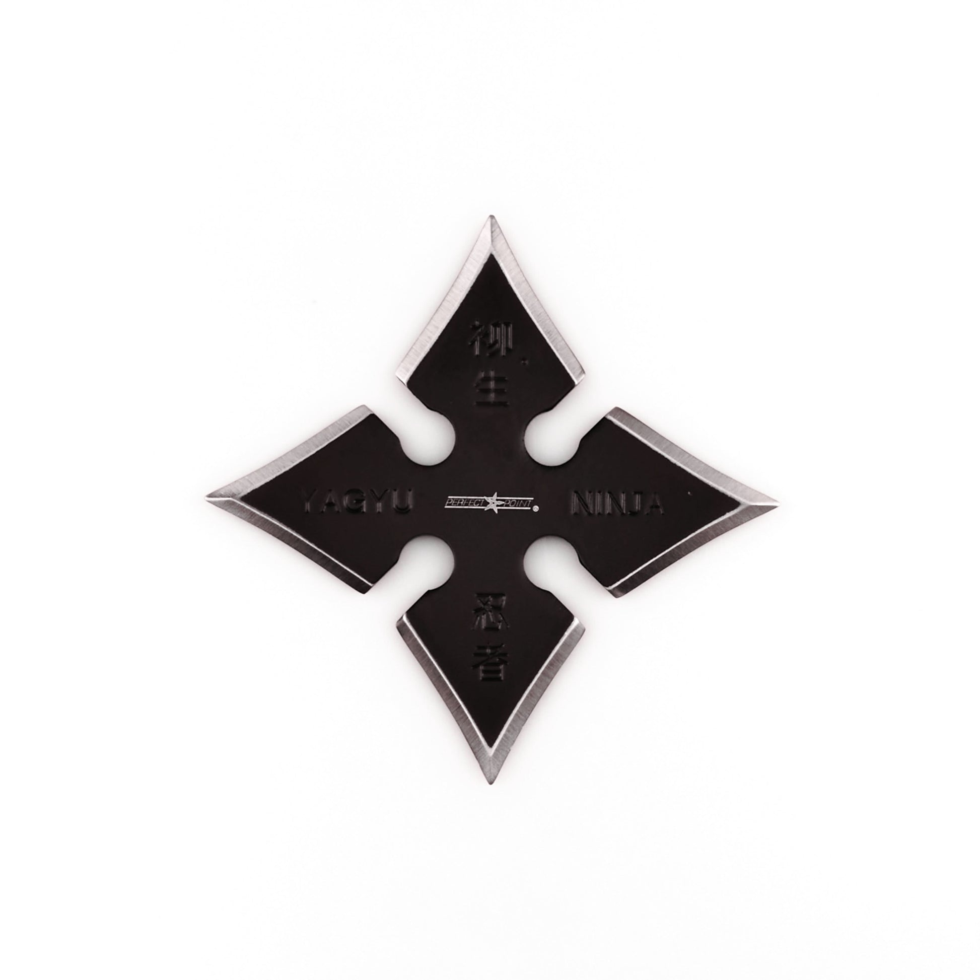 Black Throwing Star With Ninja Characters