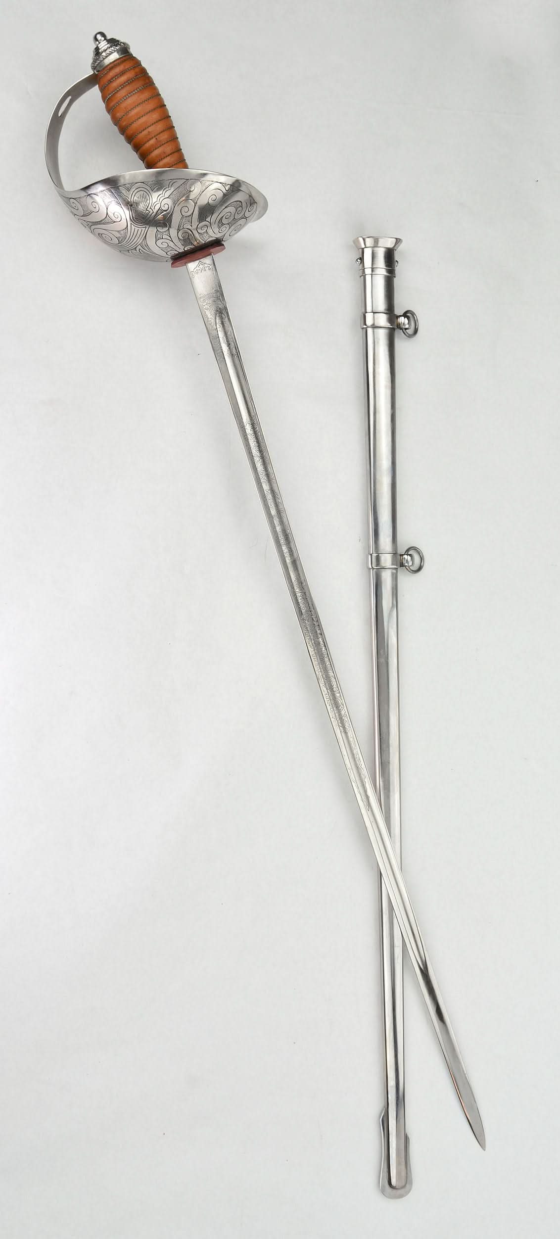 British 1912 Pattern Cavalry Officer's Sword - steel scabbard