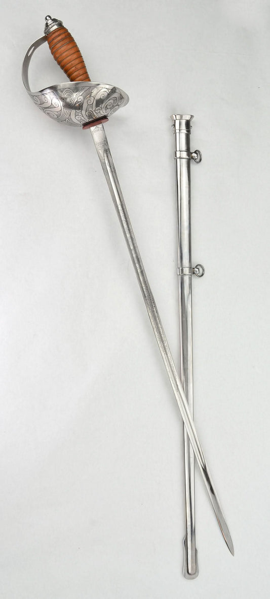 British 1912 Pattern Cavalry Officer's Sword - steel scabbard