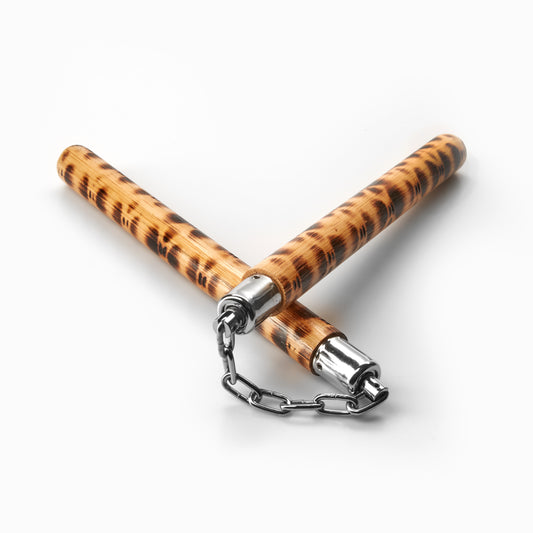 Burnt Rattan Wood Nunchucks