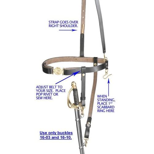 Civil War Sword Belt with Strap