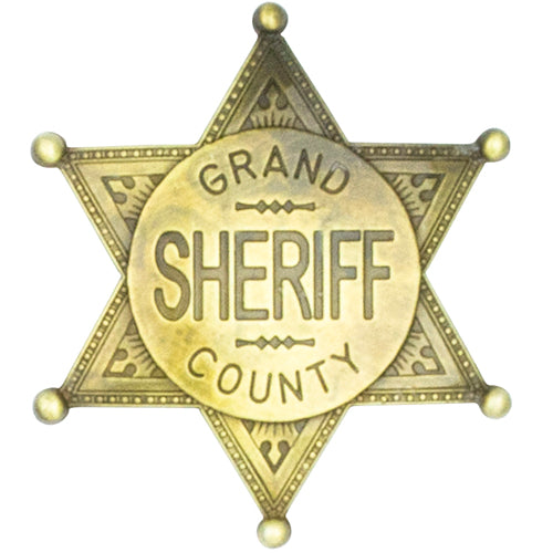 Grand County Sheriff Badge - Brass