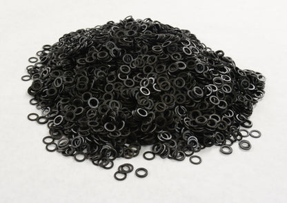 SFBM 1 kg Loose Chainmail Rings - Blackened Solid Mild Steel Flat Rings 21-22 Gauge / 6 mm