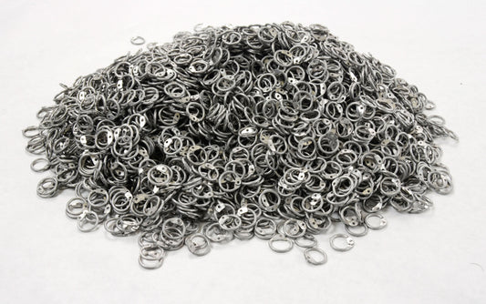 DRNA 1 kg Loose Aluminum Chainmail Rings - Round Ring with Rivets - 16 Gauge / 10 mm - Dome Riveted