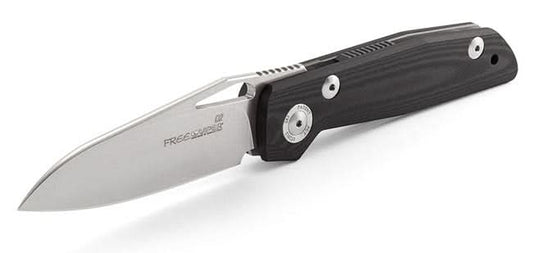 Free Folder, Black G-10, Stone Washed