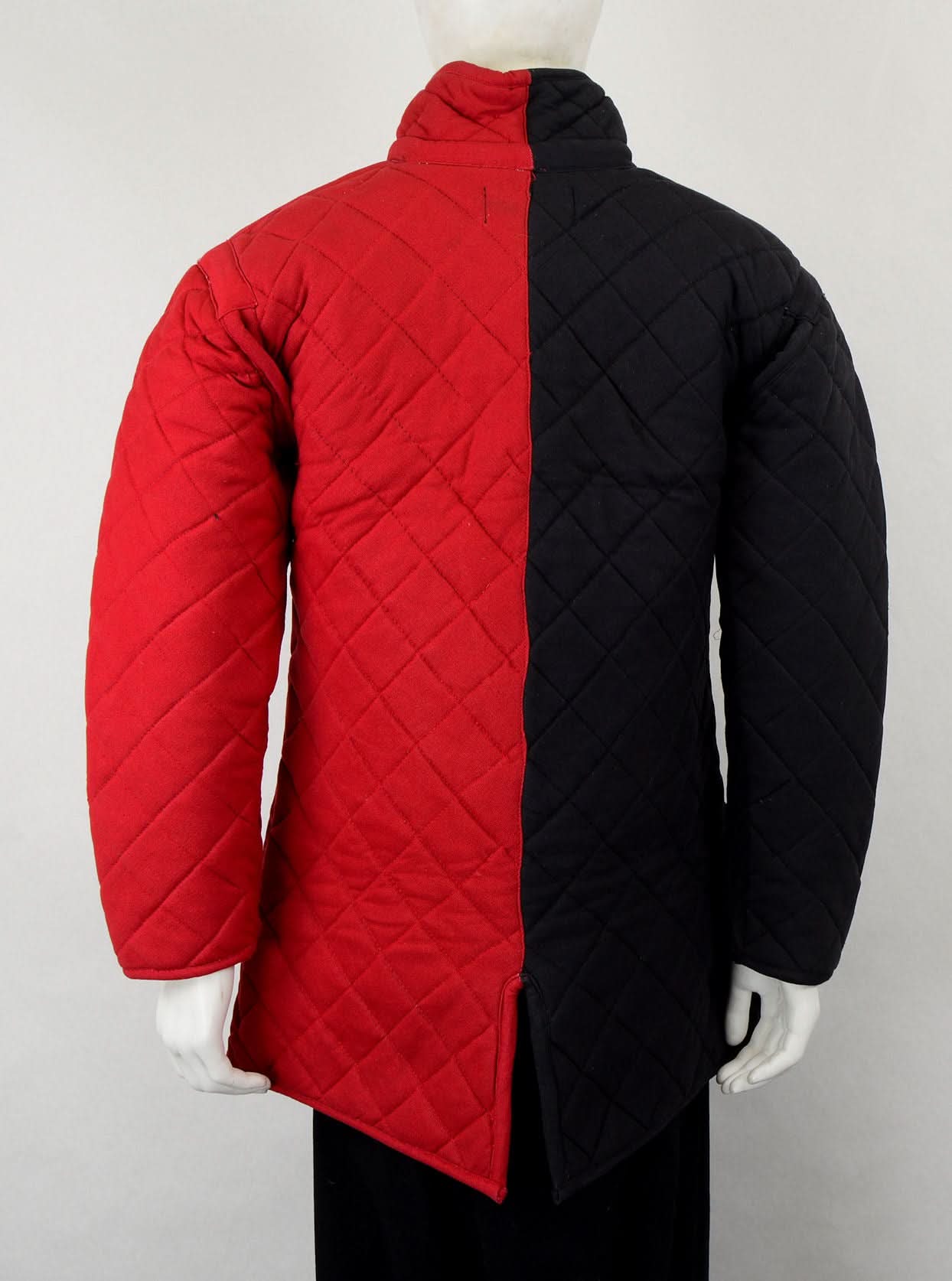 Front-Buckled Gambeson with Open Armpit Design - Red and Black Duo Tone