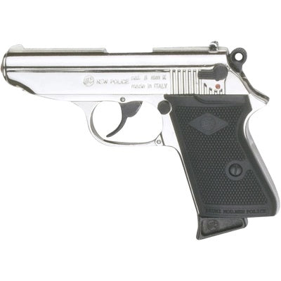 Nickel Finish 9MM Blank Firing Automatic Gun
