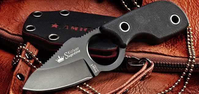 Kizlyar Supreme  Amigo X-Aus8 Knife -  G10 Sheath