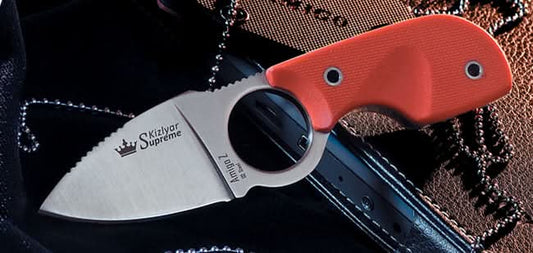 Kyzlar Supereme Amigo Z-D2 Knife- Satin Finish - Orange