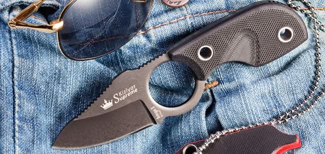 Kyzlar Supreme Amigo X-D2 Knife - Black Satin Finish