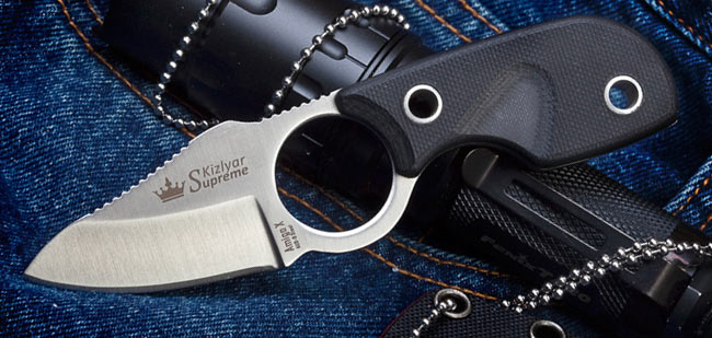Kyzlar Supreme Amigo X Neck Knife - Black